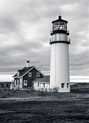 Highland Lighthouse of Cape Cod After Move -BW